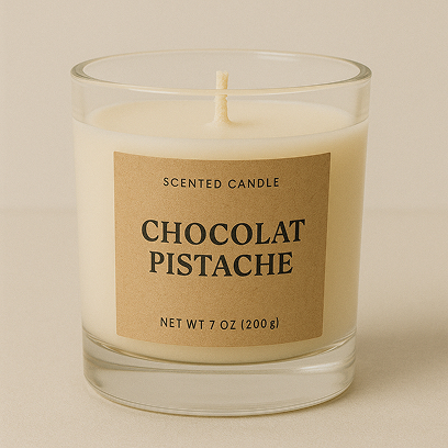 Bougie chocolat pistache